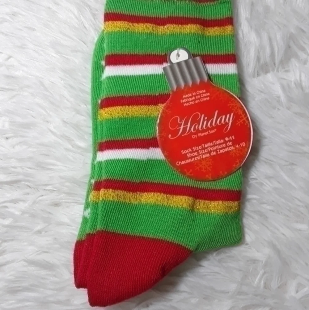 ☄Holiday By Planet Sox Striped Socks